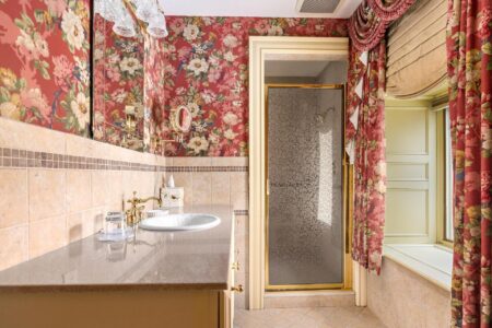Lake George lodging with a window and sink